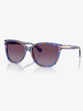 EUC! Coach HC8132 52888H Confetti Purple Sunglasses
